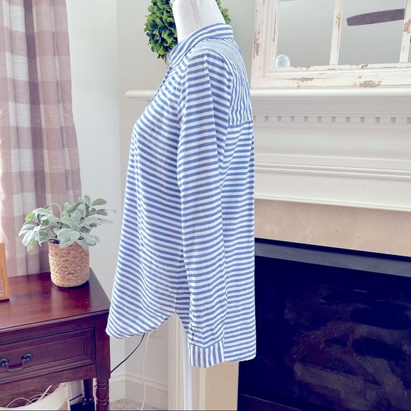 Loft Long Sleeve Button Front Blouse Small - Picture 8 of 12